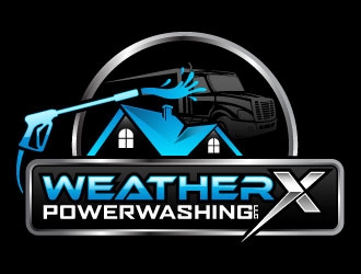 WeatherX Powerwashing LLC logo design by daywalker