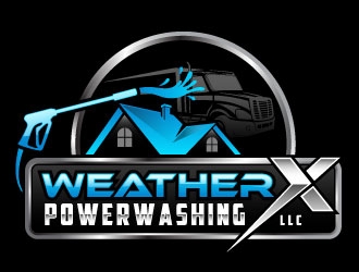 WeatherX Powerwashing LLC logo design by daywalker