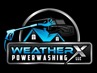 WeatherX Powerwashing LLC logo design by daywalker