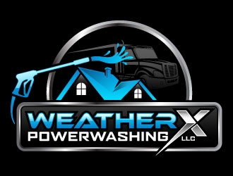 WeatherX Powerwashing LLC logo design by daywalker