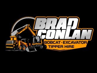 Brad Conlan Bobcat, Excavator & Tipper Hire logo design by veron
