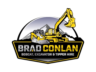 Brad Conlan Bobcat, Excavator & Tipper Hire logo design by jaize