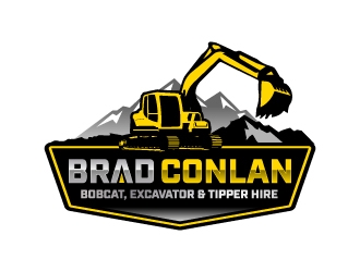 Brad Conlan Bobcat, Excavator & Tipper Hire logo design by jaize