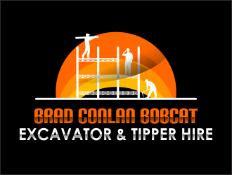 Brad Conlan Bobcat, Excavator & Tipper Hire logo design by ROSHTEIN