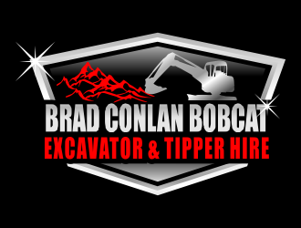 Brad Conlan Bobcat, Excavator & Tipper Hire logo design by akhi