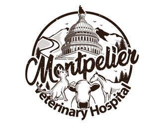 Montpelier Veterinary Hospital logo design by DreamLogoDesign