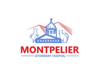 Montpelier Veterinary Hospital logo design by BaneVujkov