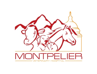 Montpelier Veterinary Hospital logo design by Suvendu