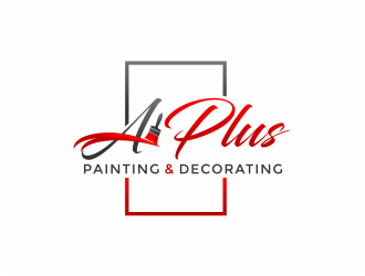 A Plus Painting & Decorating logo design by mutafailan