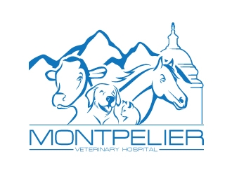 Montpelier Veterinary Hospital logo design by Suvendu