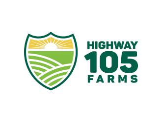 highway105 farms logo design by shikuru
