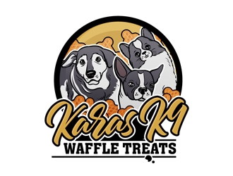 Karas K9 Waffle Treats logo design by DreamLogoDesign