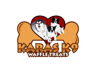 Karas K9 Waffle Treats logo design by Kruger