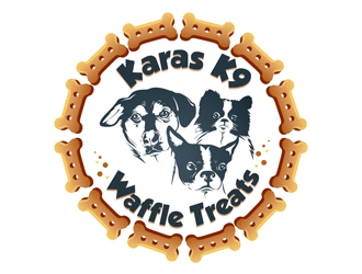 Karas K9 Waffle Treats logo design by shere
