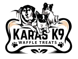 Karas K9 Waffle Treats logo design by shere