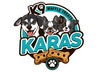 Karas K9 Waffle Treats logo design by veron