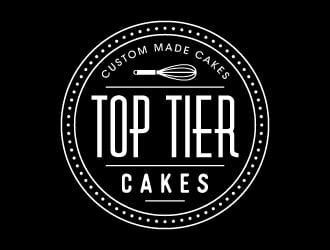 Top Tier Cakes logo design by ORPiXELSTUDIOS