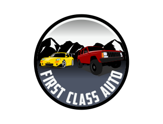 First Class Auto logo design by Kruger