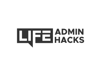 Life Admin Life Hacks logo design by Akli