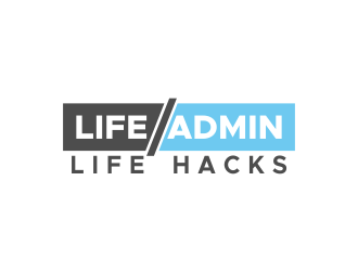 Life Admin Life Hacks logo design by Akli