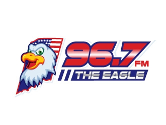 96.7 The Eagle logo design by ARALE