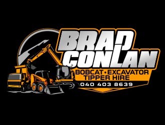 Brad Conlan Bobcat, Excavator & Tipper Hire logo design by veron