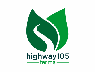 highway105 farms logo design by hidro