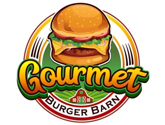 Gourmet Burger Barn logo design by DreamLogoDesign