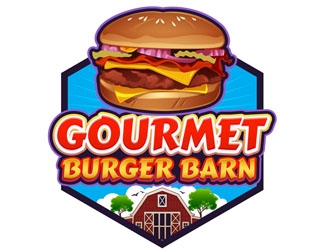 Gourmet Burger Barn logo design by DreamLogoDesign