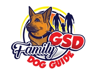GSD Family Dog Guide logo design by MAXR