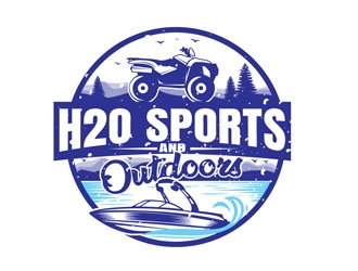 H2O Sports and Outdoors logo design by DreamLogoDesign