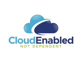 Cloud Enabled Not Dependent  logo design by lexipej