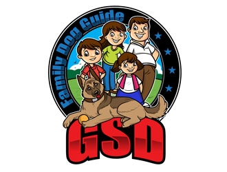GSD Family Dog Guide logo design by DreamLogoDesign
