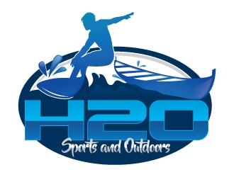 H2O Sports and Outdoors logo design by Suvendu