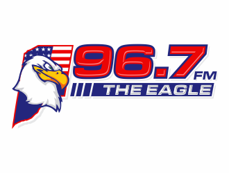 96.7 The Eagle logo design by jm77788