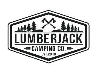 Lumberjack Camping Co. logo design by Benok