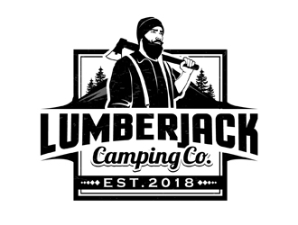 Lumberjack Camping Co. logo design by DreamLogoDesign