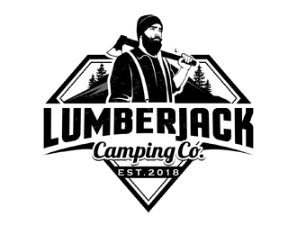 Lumberjack Camping Co. logo design by DreamLogoDesign