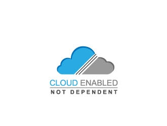 Cloud Enabled Not Dependent  logo design by samuraiXcreations