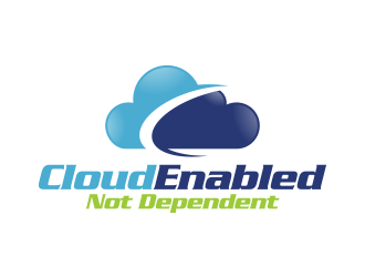 Cloud Enabled Not Dependent  logo design by lexipej