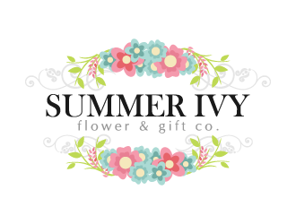 Summer Ivy flower & gift co. logo design by pencilhand