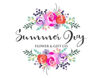 Summer Ivy flower & gift co. logo design by logolady