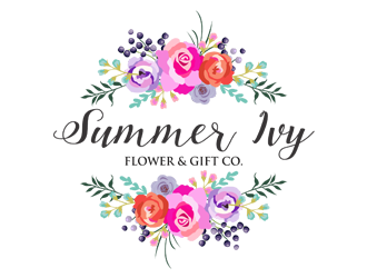 Summer Ivy flower & gift co. logo design by logolady