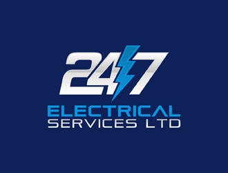 24/7 Electrical Services LTD logo design by neonlamp
