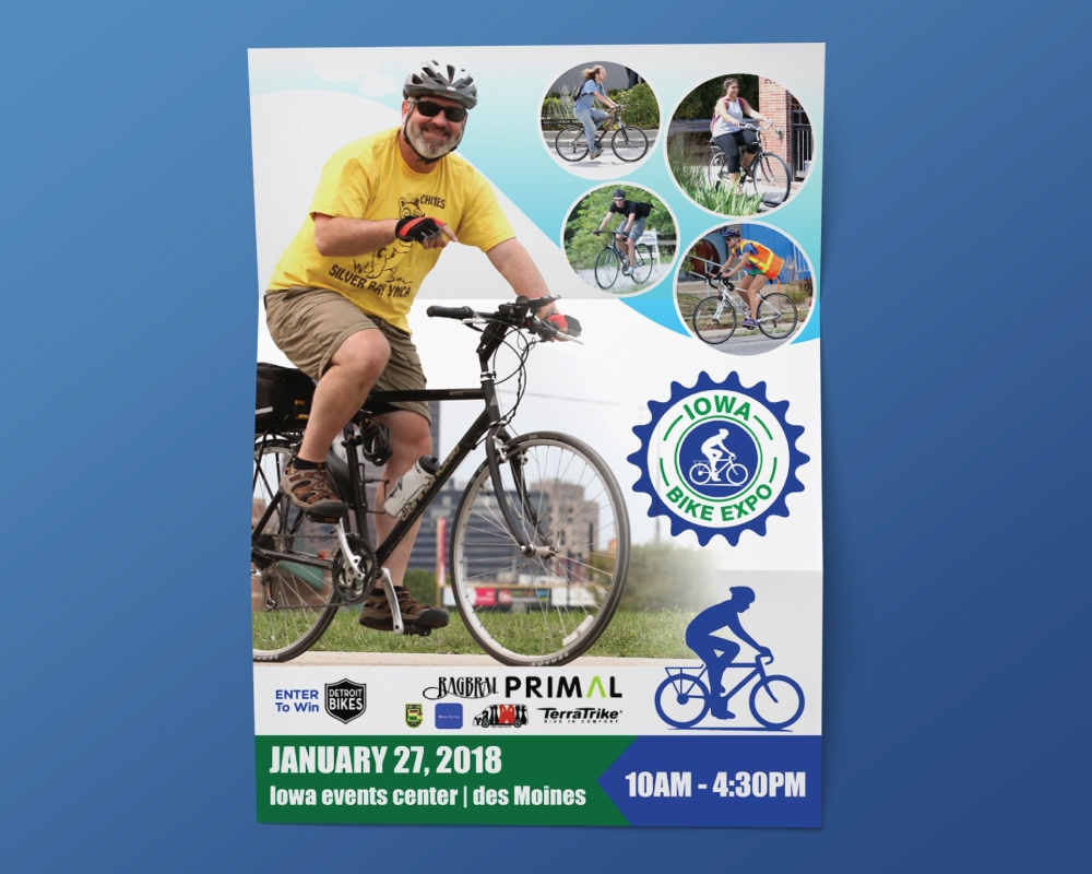 Iowa Bike Expo Logo logo design by Boomstudioz