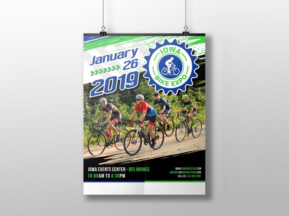 Iowa Bike Expo Logo logo design by ArniArts