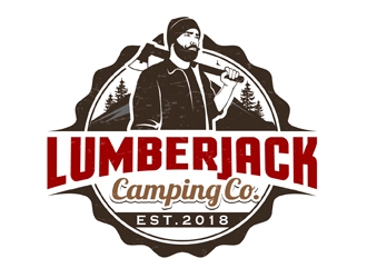 Lumberjack Camping Co. logo design by DreamLogoDesign