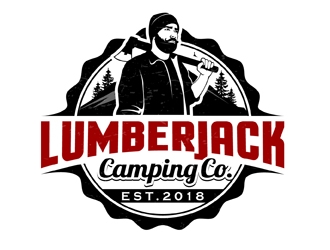 Lumberjack Camping Co. logo design by DreamLogoDesign