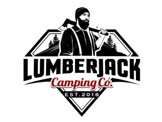 Lumberjack Camping Co. logo design by DreamLogoDesign