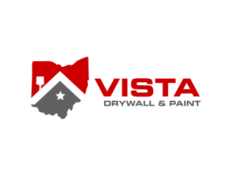 Vista Drywall & Paint logo design by Girly